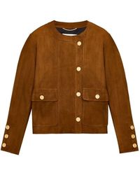 Saint Laurent - Suede Leather Jacket - Lyst