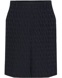 Valentino - Bermuda Shorts With Logo Texture - Lyst