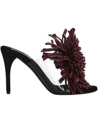 Alaïa - Flower Embellished Heel Sandals - Lyst