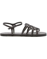 Loewe - Petal Anagram Leather Sandals - Lyst