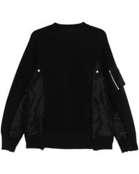 Sacai - Cotton Blend Sweater - Lyst