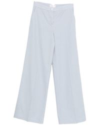 Via Masini 80 - Cotton Wide-Leg Trousers - Lyst