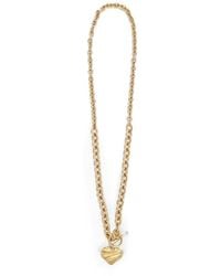 Chloé - Pleated Heart Necklace - Lyst
