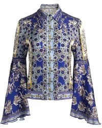 Alice + Olivia - Top Willa Con Maniche A Campana - Lyst
