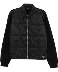 Prada - Wool And Re-Nylon Cardigan - Lyst