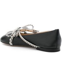 Mach & Mach - Crystal Studs Leather Ballets - Lyst