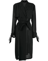 La Perla Trench con effetto semi trasparente - Nero