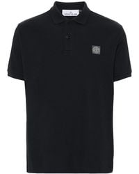 Stone Island - Logo Cotton Polo Shirt - Lyst