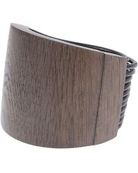 Monies - Brisa Wood And Leather Bracelet - Lyst