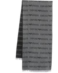 Emporio Armani - Wool Blend Scarf - Lyst