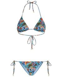 Etro - Set bikini Bouquet con stampa - Lyst