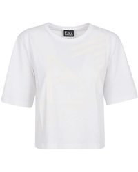 EA7 - T-shirt In Cotone Con Logo - Lyst
