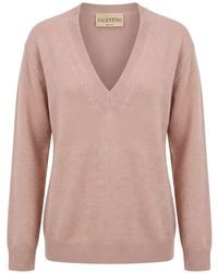 Valentino - Cashmere V-Necked Sweater - Lyst