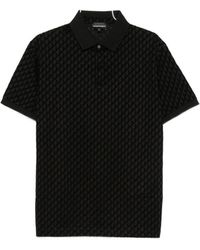 Emporio Armani - Allover Logo Polo Shirt - Lyst