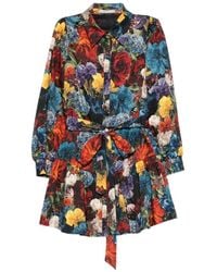 Alice + Olivia - Printed Shirtdress - Lyst