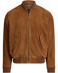 Polo Ralph Lauren - Suede Bomber Jacket - Lyst