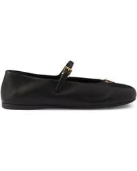 Prada - Suede Leather Ballets - Lyst