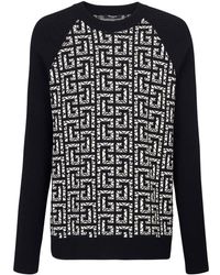 Balmain - Monogram Sweater - Lyst