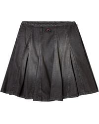 DIESEL - De-Spiki-S Denim Mini Skirt - Lyst