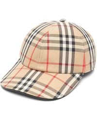 Burberry - Cappello da baseball tartan - Lyst