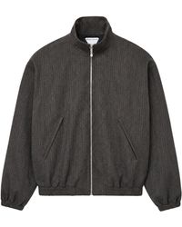 Bottega Veneta - Pinstriped Wool Bomber Jacket - Lyst