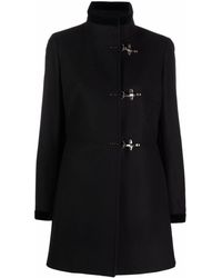Fay Virginia Hook-fastening Short Coat - Black