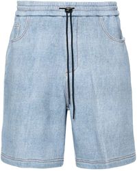 Emporio Armani - Shorts con placca logo - Lyst