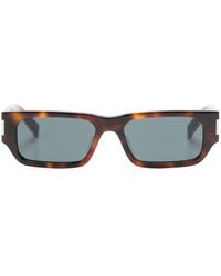 Saint Laurent - New Wave Rectangle-frame Sunglasses - Lyst
