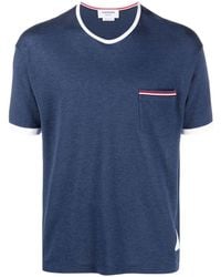 Thom Browne - T-shirt con dettagli a righe - Lyst
