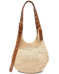 Loewe - Paula's Ibiza Punch Hole Small Rafia Hobo Bag - Lyst