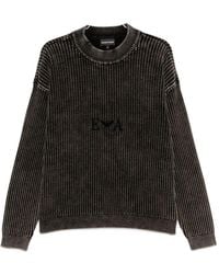 Emporio Armani - Cotton Crewneck Sweater - Lyst