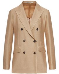 Tagliatore - Cotton Double-Breasted Jacket - Lyst