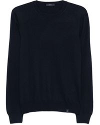 Fay - Round Nech Fine Wool Sweather - Lyst
