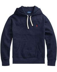Polo Ralph Lauren - Casual Embroidered Hoodie With Drawstring And Pouch Pocket - Lyst