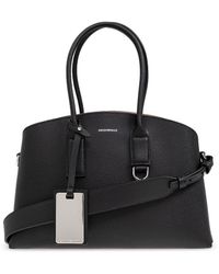 Emporio Armani - Recycled Leather Medium Tote Bag - Lyst