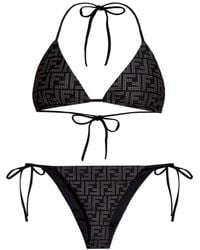Fendi - Ff Triangle Bikini Set - Lyst