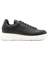 Emporio Armani - Leather Sneakers - Lyst