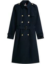 Tommy Hilfiger - Slim Fit Trench Coat With Buttons - Lyst