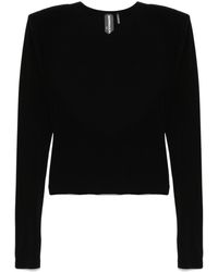 Norma Kamali - T-Shirt Con Scollo A V - Lyst