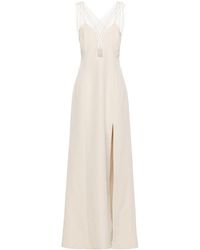 Genny - V-neck Cady Gown - Lyst