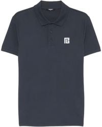 Balmain - Cotton Polo Shirt - Lyst