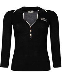 Elisabetta Franchi - Wool Polo Shirt - Lyst