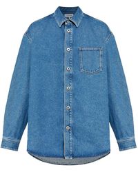 Loewe - Anagram Denim Cotton Shirt - Lyst