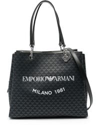 Emporio Armani - Logo-print Tote Bag - Lyst