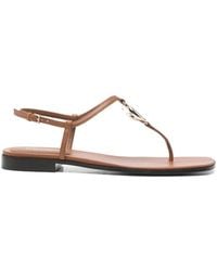 Gucci - Gg Marmont Leather Sandals - Lyst