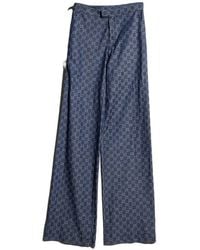 Gucci - Gg Cotton Trousers - Lyst