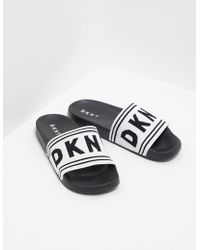 DKNY Zora Slides White