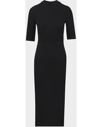 Calvin Klein Merino Midi Dress - Black