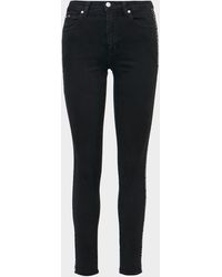 Calvin Klein High Rise Tape Skinny Jeans - Black