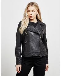 boss leather jacket womens